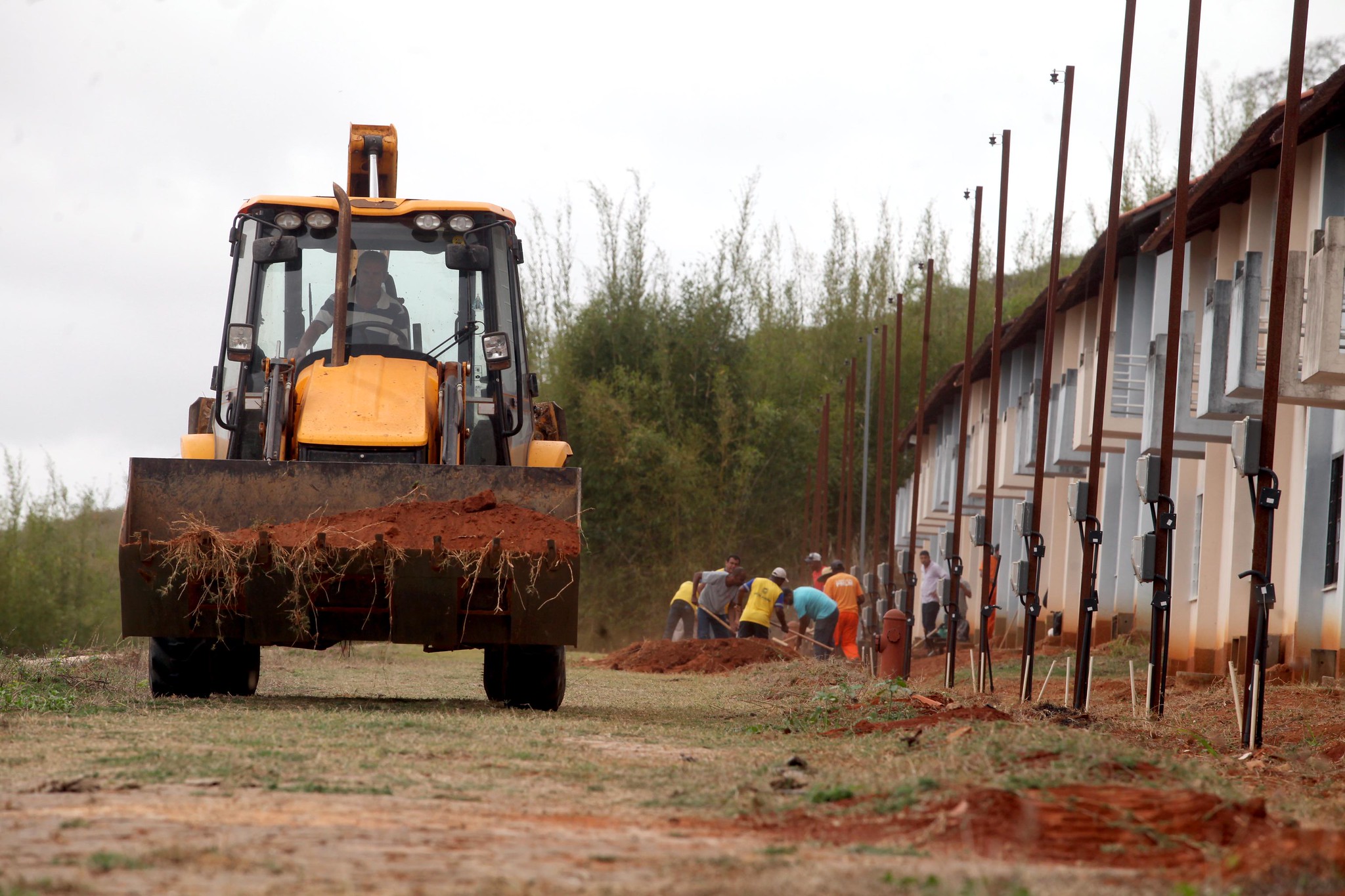 Obras do Conjunto Habitacional Boa Vista, em Laje do Muriaé