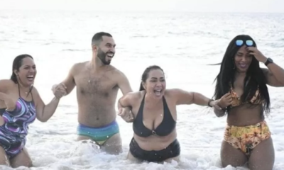 Gil do Vigor e família em Fernando de Noronha