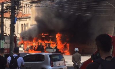 Incêndio em ônibus na Tijuca