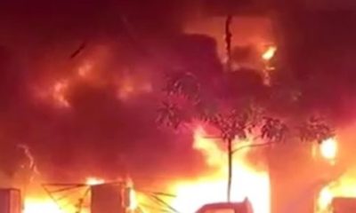 Incêndio em prédio em Taiwan