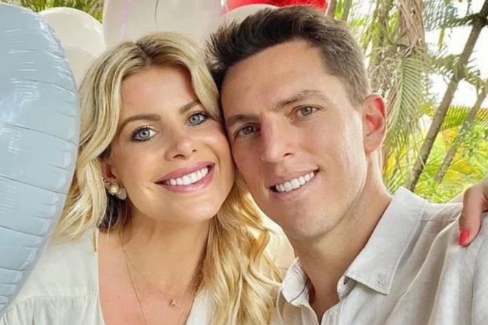 Karina Bacchi e o ex-marido Amaury Nunes