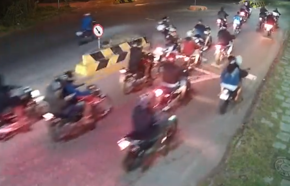 Motocicletas participando do rolezinho