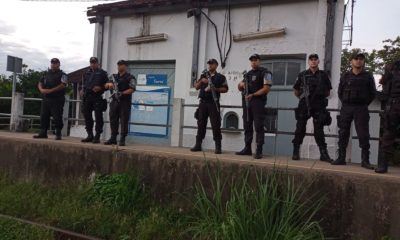 Ação da Polícia Militar na estação de trem
