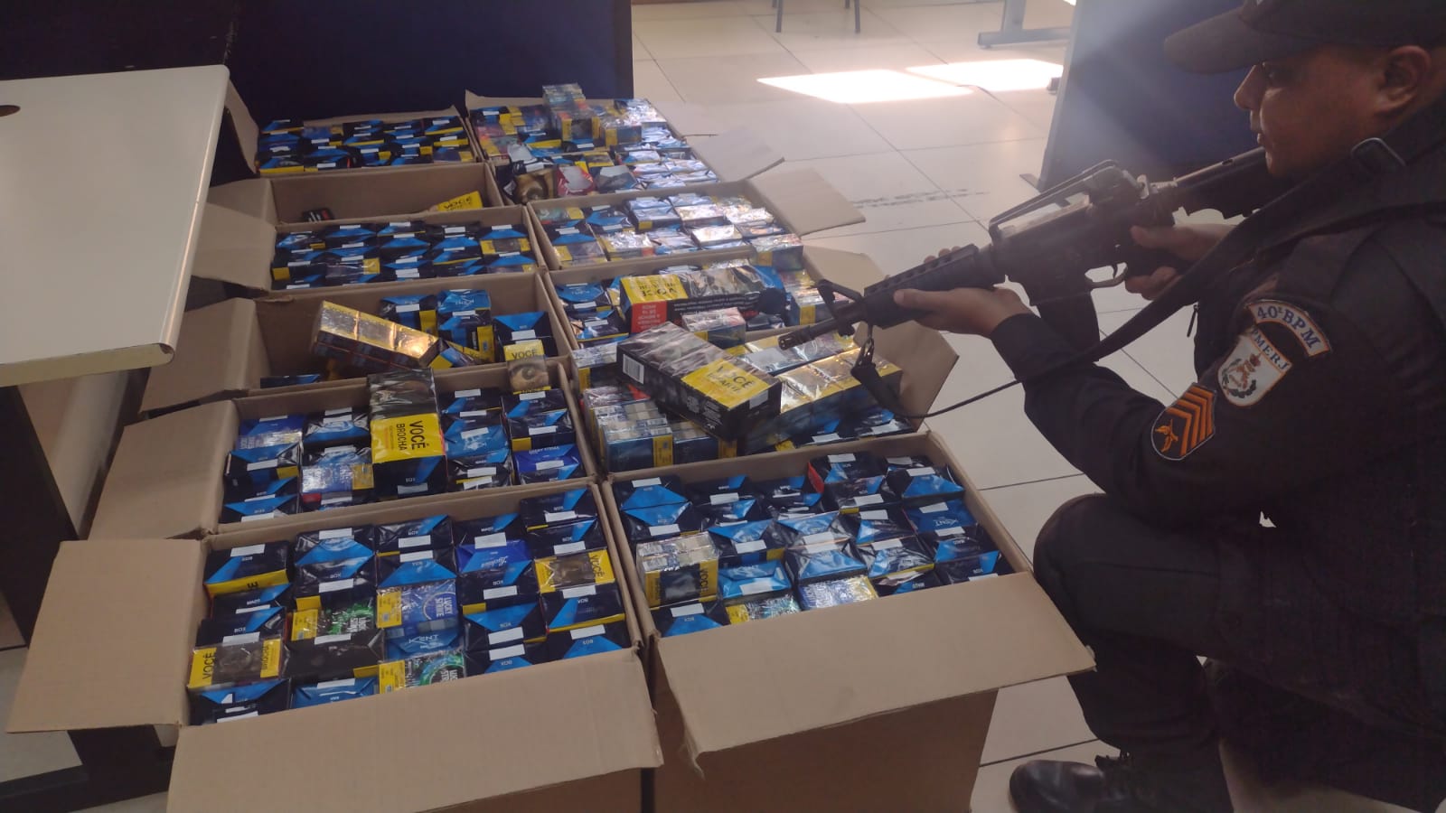 Polícia Militar recuperou 6 mil maços de cigarros em Paciência