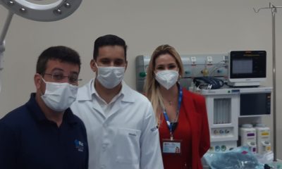 Imagem de Daniel Soranz, da subsecretária e do diretor do Hospital Ronaldo Gazolla