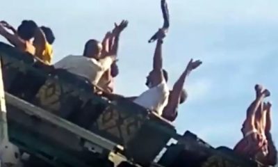 Trava de montanha-russa solta