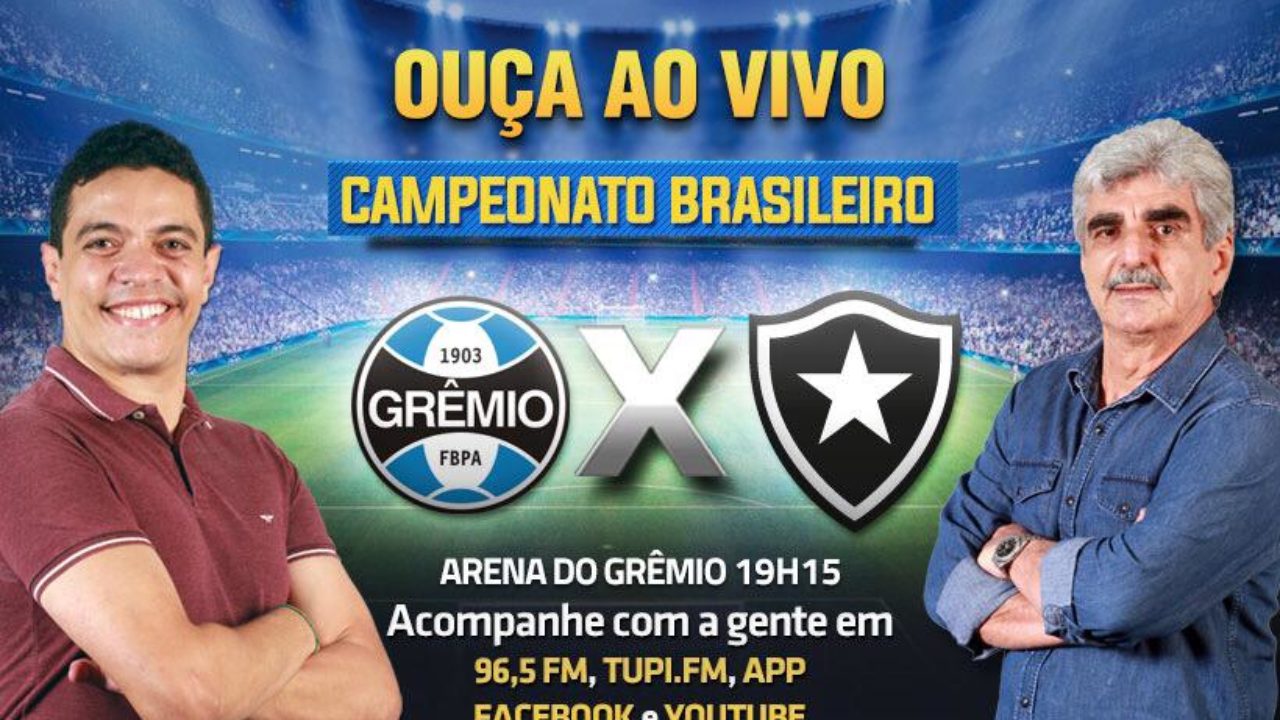 Botafogo x Grêmio, AO VIVO, com a Voz do Esporte, às 18h30