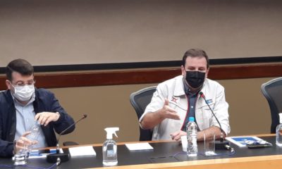 Prefeito do Rio, Eduardo Paes, e o secretário municipal de Educação, Daniel Soranz