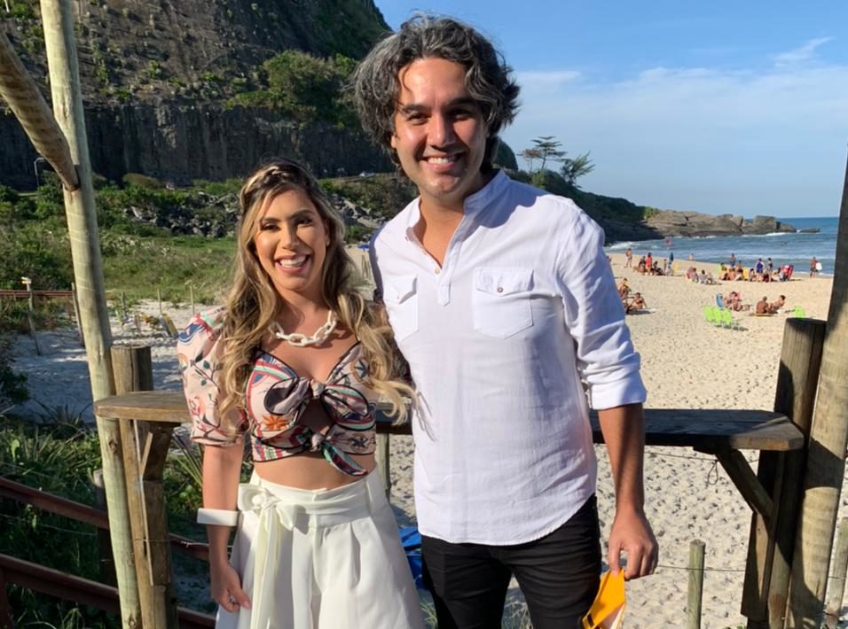 Fernando Sampaio é o convidado do quadro “ Vem Com a Thay”, apresentado por Thay Magalhães (Divulgação: Palmer Assessoria)