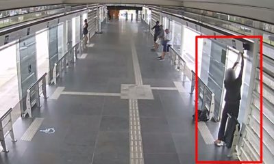 Imagem de um homem roubando na estação do BRT