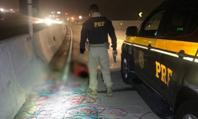 Polícia Rodoviária Federal prende ladrão de cabos em acesso à Ponte Rio x Niterói