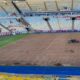 Gramado do Maracanã sendo preparado para a final da Copa América
