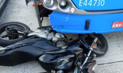 Imagem de um acidente com o BRT