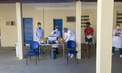 Imagem de um ponto de vacinação em Paquetá