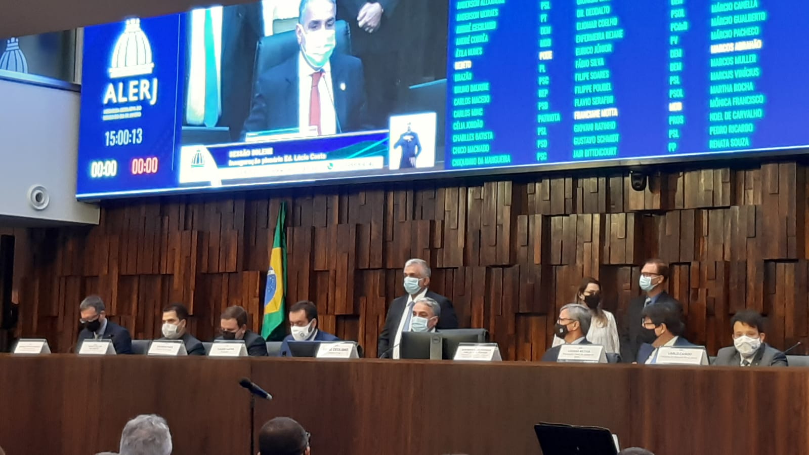 Imagens da inauguração do novo plenário da Alerj