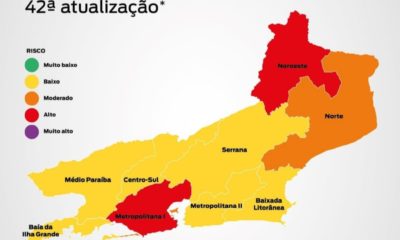Mapa de risco Covid-19 mostra queda de 21% nos óbitos