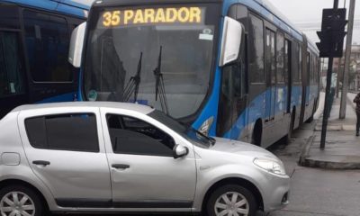 Imagem de um acidente com BRT