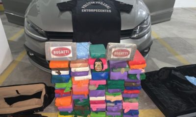 Cocaína apreendida por policiais federais