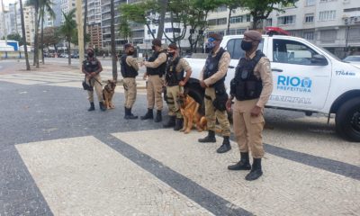 Guarda Municipal durante fiscalização na orla do Rio