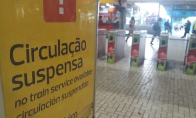 Circulação dos trens suspensa