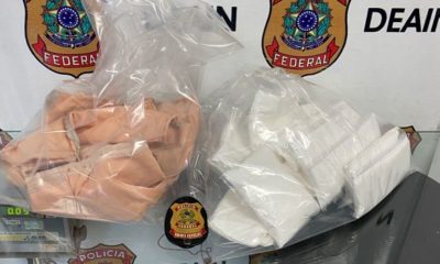 Cocaína apreendida no Galeão