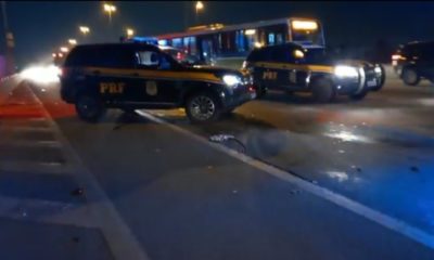 Imagem de viaturas da PRF na BR-040