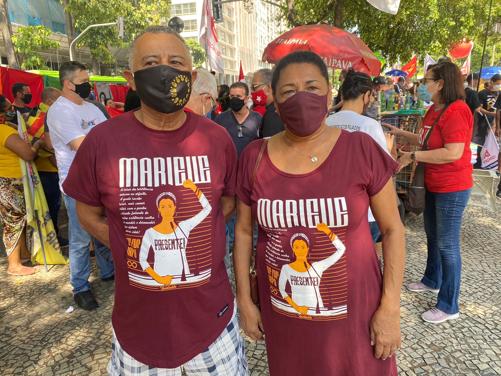 Manifestação contra o governo federal no Centro do Rio (Foto:Tatiana Campbell/Super Rádio Tupi)