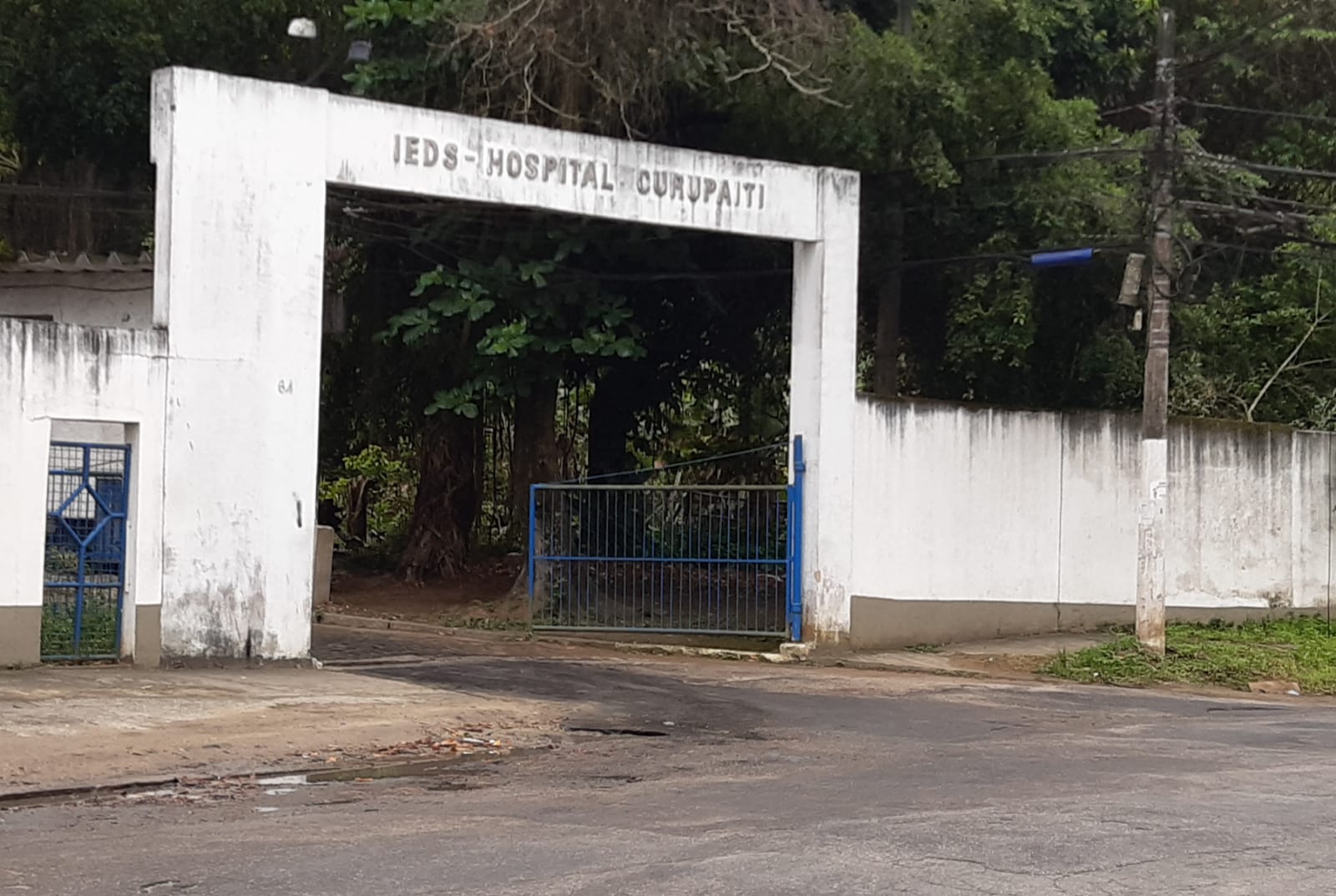 Hospital Curupaiti, local onde foi deixado o corpo do policial civil morto
