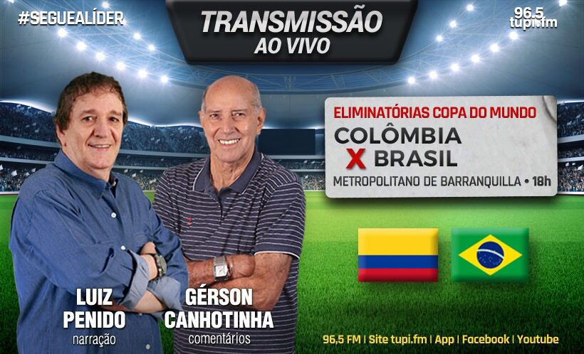 AO VIVO] Colômbia x Brasil - Eliminatórias da Copa do Mundo de 2026 - Super  Rádio Tupi