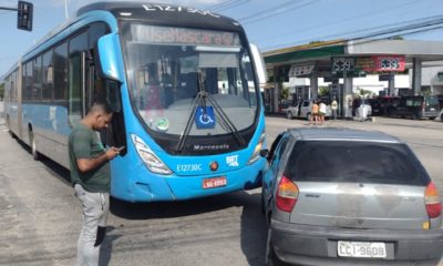 Imagem de um acidente com o BRT