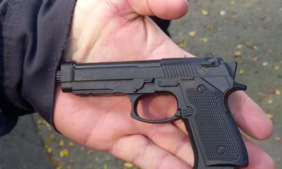 Réplica de revólver utilizada por criminosos em São Cristóvão