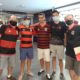 Torcida do Flamengo chegando em Montevidéu para final da Libertadores