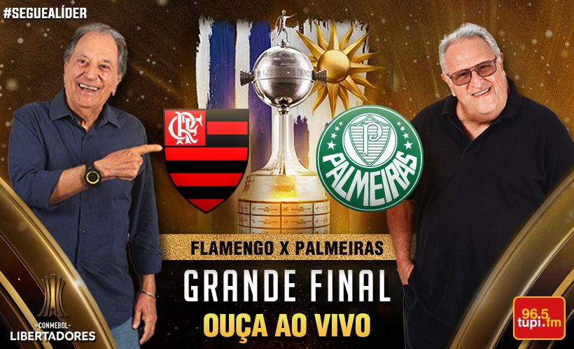 Flamengo x Palmeiras, AO VIVO, com a Voz do Esporte, às 20h