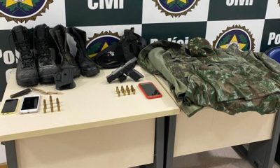 Apreensão de drogas e armas durante prisão de milicianos em Nova Iguaçu