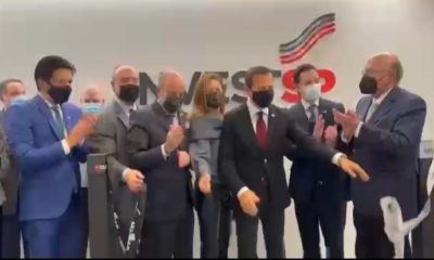 Imagem da inauguração escritório comercial do Governo de SP em Nova York