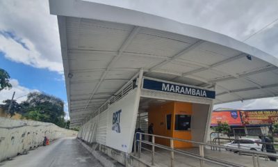 Imagem da estação Marambaia do BRT