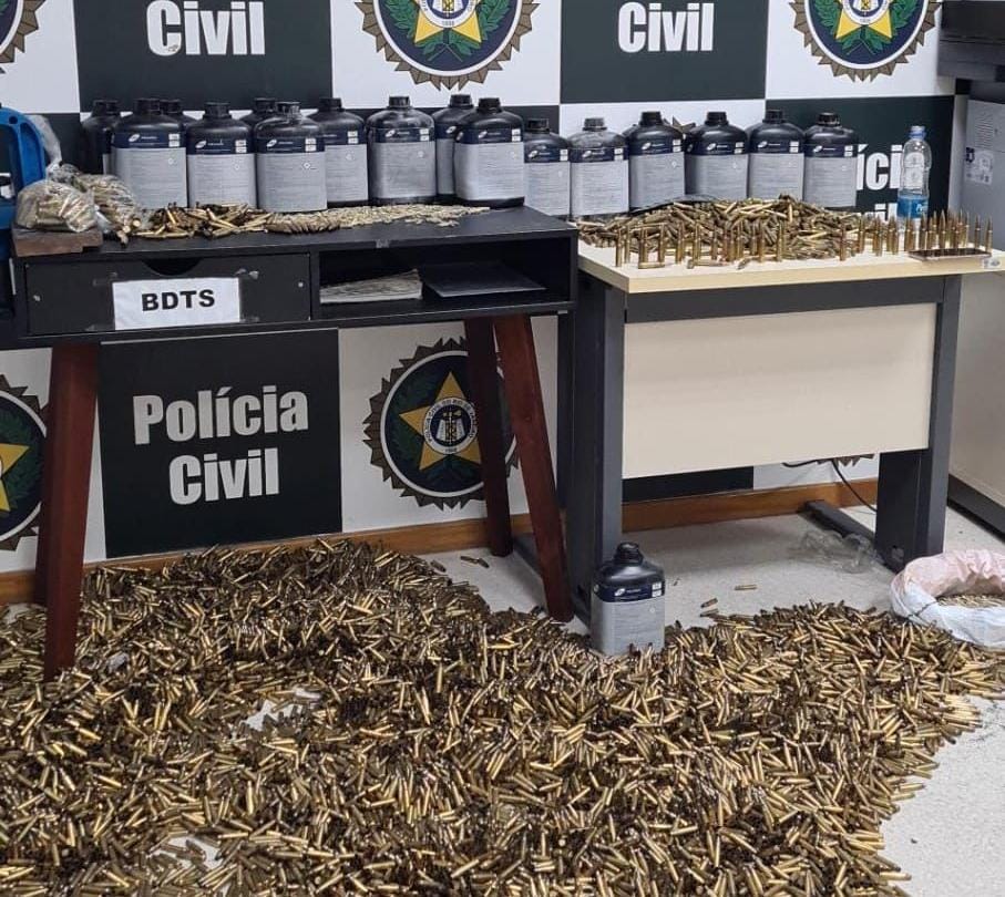 Maior apreensão de munições feita pela Polícia Civil do Rio