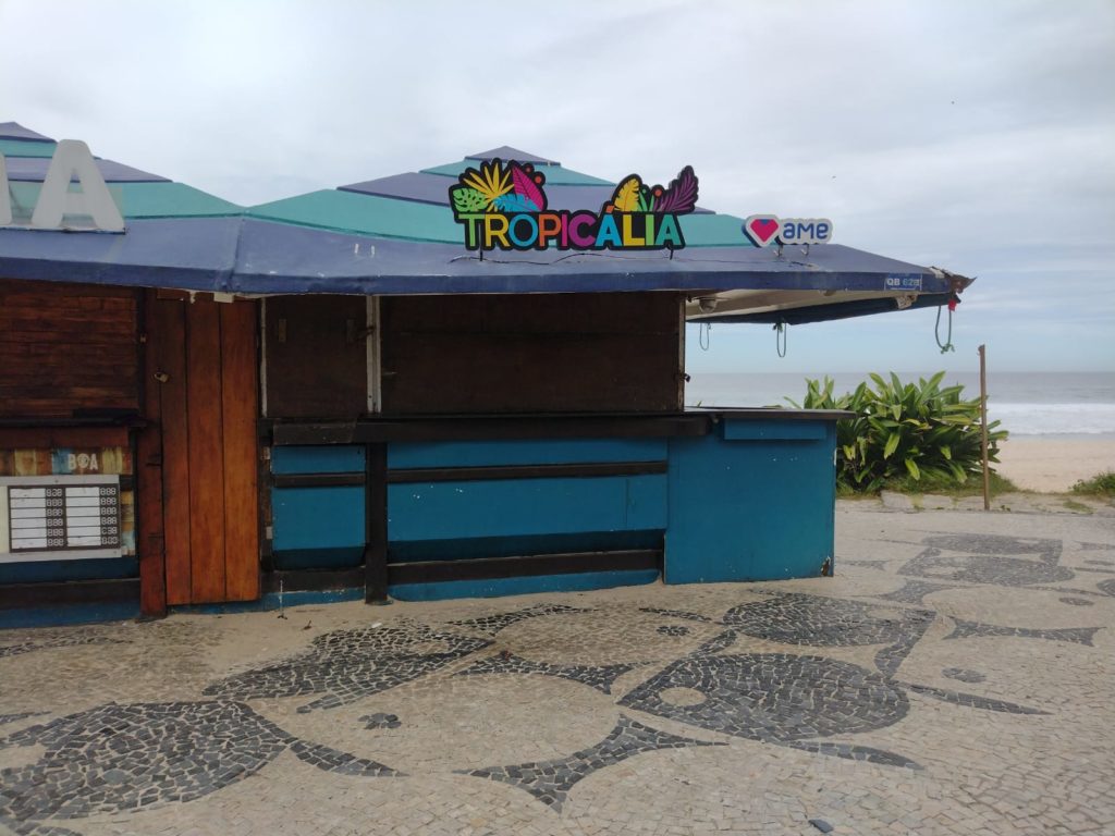 Quiosque em que o congolês foi morto na Barra da Tijuca