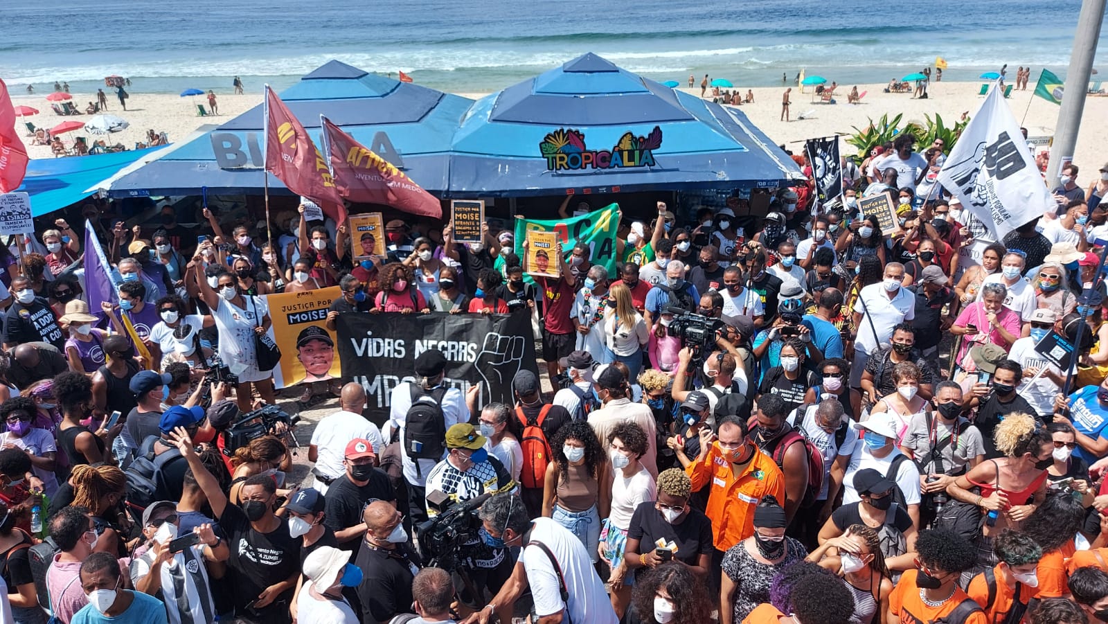 Protesto contra a morte do congolês