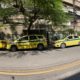 Carreata de táxis em frente a sede da Super Rádio Tupi