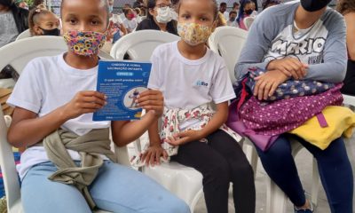 Crianças vacinadas contra a Covid-19 no Rio