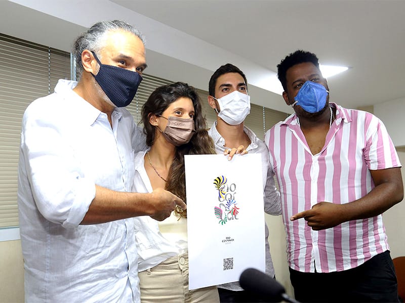 Apresentação da marca Rio Carnaval em coletiva realizada nesta quinta-feira (10) na Cidade do Samba