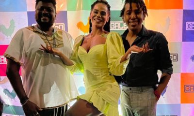 Sávia David ao lado de Cridemar Aquino e Milton Filho