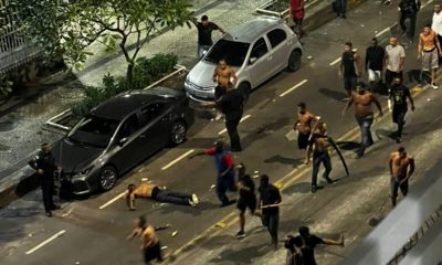 briga entre torcedores no Maracanã