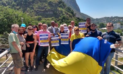 Acibarra e empresários da Barra da Tijuca se unem em pedido pela paz e apoio à Ucrânia