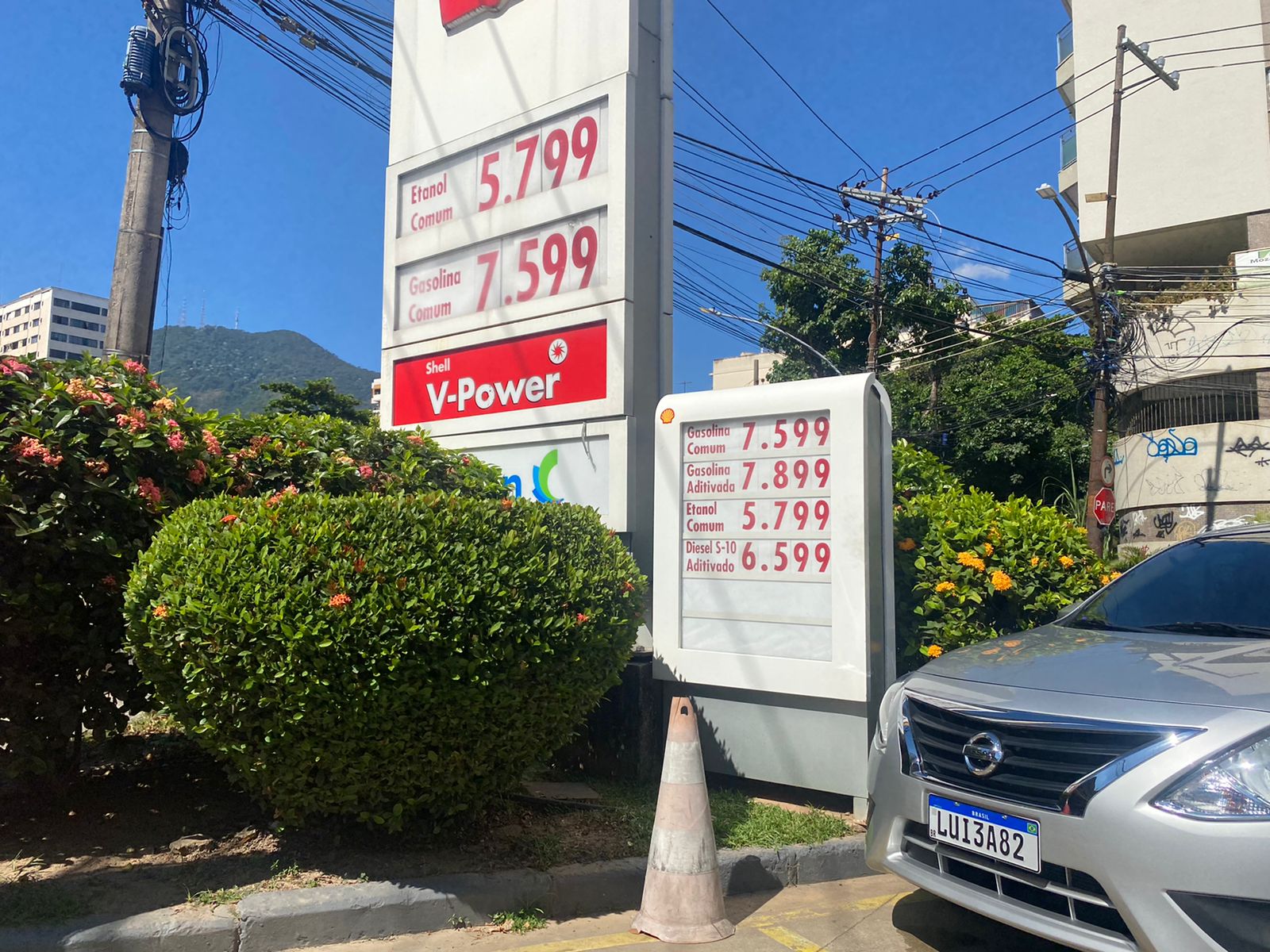 Posto na Tijuca com reajuste no preço dos combustíveis