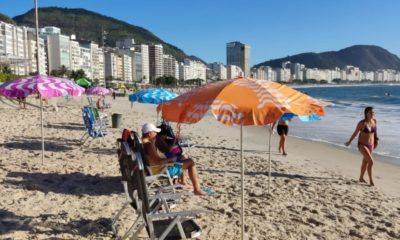 Praia de Copacabana, na Zona Sul do Rio