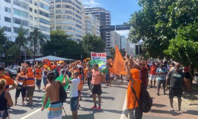 Protesto dos garis em Copacabana