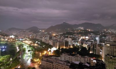 Tempo chuvoso no Centro do Rio