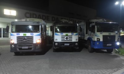 Três caminhões de lixo clonados são apreendidos durante operação da polícia
